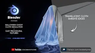 Blender 2.9 | How to make a Halloween Ghost Cloth Simulation + Easy Procedural Textures | TUTORIAL