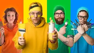 I BATTLE 3 Artists to make Art with Only 1 COLOR!