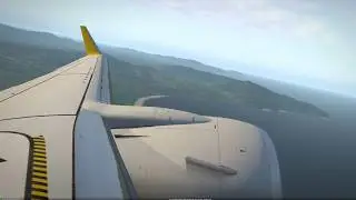 X Plane 11 - 737 Takeoff from Phuket (Realistic) Window View