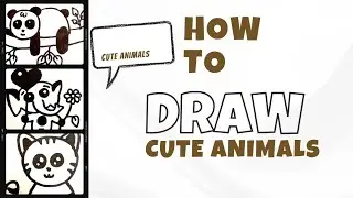 how to draw cute animals ! kaise banaye #easy #simple #drawing #cute #