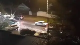 В Пятигорске прошёл дождь с градом (19.04.18)