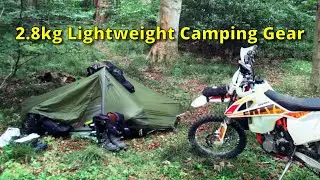 Lightweight motorcycle camping gear - 2.8kg