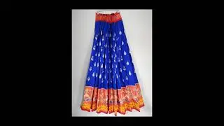 SILK Saree LONG Designer Full Skirts // Pleated Maxi Skirt