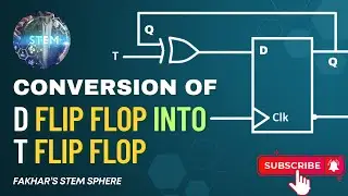 Conversion of D Flip Flop into T Flip Flop