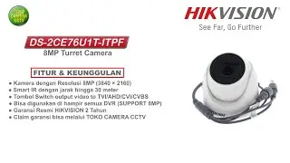 KAMERA CCTV INDOOR HIKVISION DS-2CE76U1T-ITPF 8MP