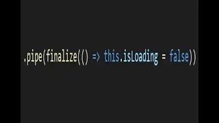 rxjs finalize function in angular