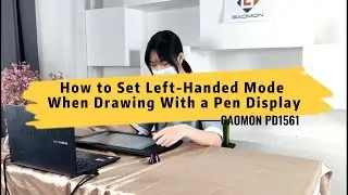 GAOMON PD1561 Pen Display Graphic Tablet with Screen How to Set Left-Handed Mode
