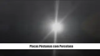 Placa Homenagem Póstuma com Foto Porcelana