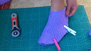 How to make socks from an old jacket?