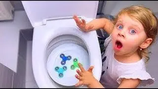 Фиджет спиннер утонул в унитазе Fidget spinner accident!!