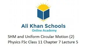 SHM and Uniform Circular Motion (2) Physics FSc Class 11 Chapter 7 Lecture 5