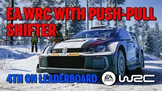 EA WRC with Sim-Lab push-pull rally shifter - Leaderboard 4th with Polo WRC 2017