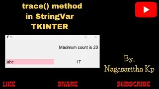 trace() method in StringVar() in Tkinter
