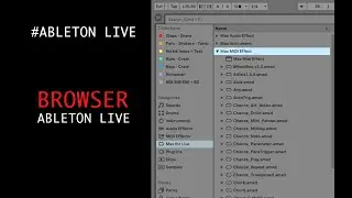 Уникальность работы в Browser Ableton Live или как создать порядок на своем рабочем месте.