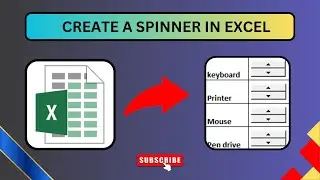 Create a spinner in Excel Like a Pro | How to use the spinner button in excel