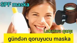 Günəşdən qoruyucu ləkələrə qarşı maska spf uz maskasi