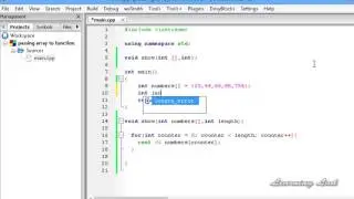 Lecture-33, Passing an Array to a Function in C  C++
