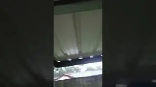 Hung ceiling fan using MC conduit.