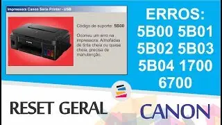 Tutorial - General Reset of Canon Printers Errors: 5B00 5B01 5B02 5B03 5B04 1700 6700 - SULINK