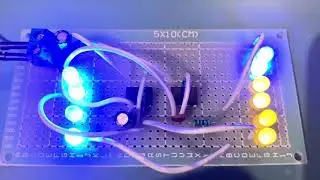 Homemade yellow and blue emergency lights