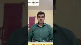 Prajwal Chaurasia,  AIR 694, Mathematics Optional| UPSC IAS Topper'23 |Mathocrat
