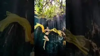 Underwater photoshoot #shorts #cenote #tulum #underwaterphotography