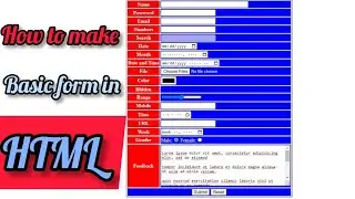 How To Create a Basic Form in HTML. Form in HTML. #html #programming