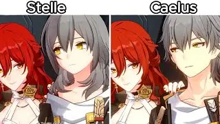 Stelle vs Caelus All Space Station Cutscenes Side By Side EN
