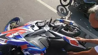 RS200 ROAD ACCIDENT FORGOT TO SHIFT GEAR!