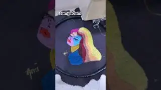 abstract art thread painting 