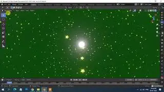 Screen Saver Moon and Stars With Green Background | GreenScreen