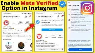 Instagram meta verified option not showing Problem Solved ✅ Enable meta verified option in Instagram