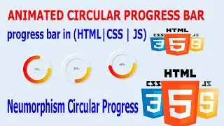 How to Create Neumorphism Circular Progress Bar with HTML & CSS | CSS | Java Script 2022