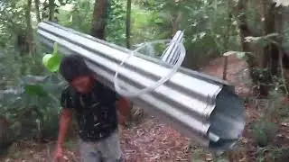 AKYAT NA ULI NG BUNDOK PARA PALITAN NG YERO BUBONG NG KUBO NAMIN..