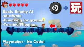 2D Platformer Unity & Playmaker - Basic Enemy AI