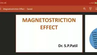 Physics FE - Magnetostriction Effect