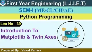 Lec-39_Introduction to matplotlib & twin axes | Python Programming | First Year Engineering