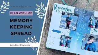 Creating A Unique Monthly Memory Keeping Spread | Plan With Me | Bullet Journal Spread Ideas