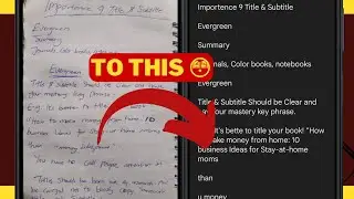 How To Convert Handwritten Notes  To Digital Text