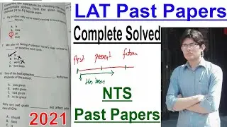 LAT Past Papers || Law Admission Test Complete Solved Past Paper 2021 || NTS Past Papers 2021
