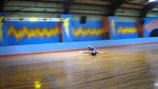 shoot-the-turkey or pretzel on roller skates