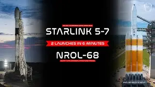 LIVE! Starlink 5-7 & NROL-68 Launch