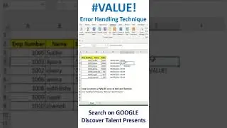 Discover Talent Presents | How to correct a VALUE error in the Excel function 