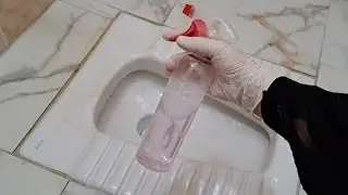 Tuvaletteki KİREÇ ve SARI lekeleri çıkarmanın en kolay yolu‼️banyo/KLOZET/lavabo/fayans temizliği