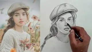 Drawing portraits in a simple way✏️How to simulate in drawing?
