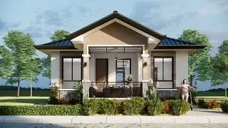 3-Bedroom Simple Bungalow House Design i with Spacious Veranda and Lanai