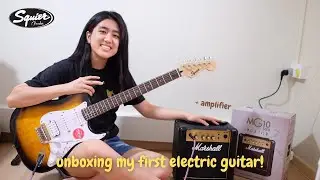 MY FIRST ELECTRIC GUITAR!! (+AMP)
