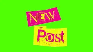 New Post paper cutting animation green screen