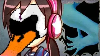 what a cute girl, i wounder what she's listening...