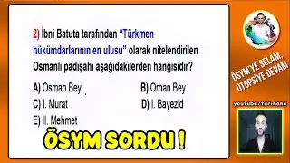 4) Osmanlı Devleti Kuruluş Dönemi Soru Çözümü - KPSS Tarih 2024
